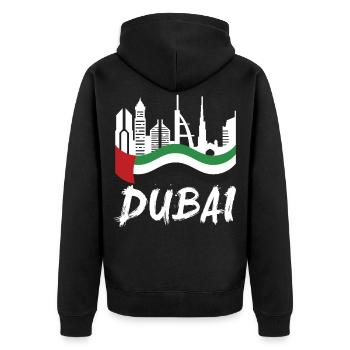 Dubaï Émirats arabes unis The Palm - Veste à capuche bio Premium Unisexe - noir - Dos - Nico (187cm)