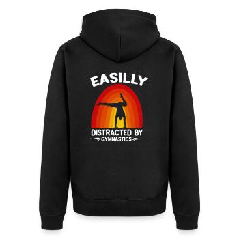 Gymnastique Gymnastique Au sol Gymnastique Gymnaste Cadeau - Veste à capuche bio Premium Unisexe - noir - Dos - Nico (187cm)
