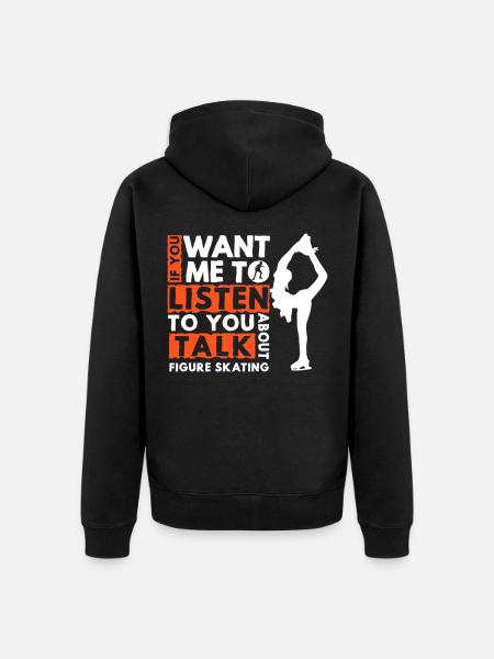 Eislaufen Eisläuferin Schlittschuh - Unisex Premium Bio Zip Hoodie - Schwarz