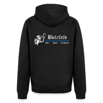 Bielefeld Honor Pride Tradition - Veste à capuche bio Premium Unisexe - noir - Dos - Nico (187cm)