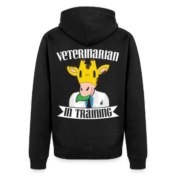 Formation vétérinaire Vétérinaire Futur vétérinaire - Veste à capuche bio Premium Unisexe - noir - Dos - Nico (187cm)