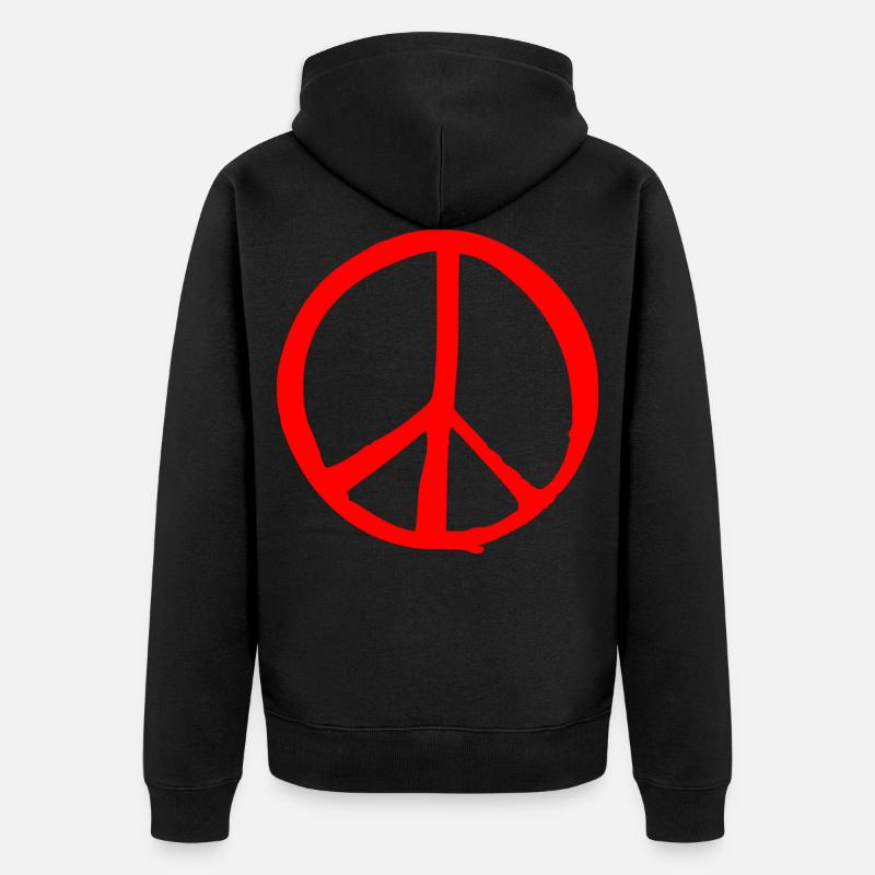 Peace - Veste à capuche bio Premium Unisexe - noir