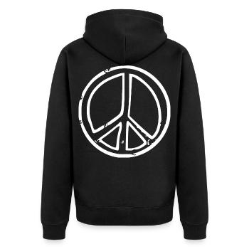 Paix - Veste à capuche bio Premium Unisexe - noir - Dos - Nico (187cm)