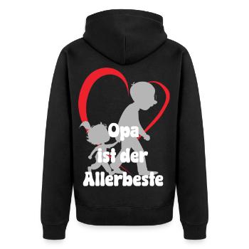 Papy est le meilleur grand-père avec petite-fille - Veste à capuche bio Premium Unisexe - noir - Dos - Nico (187cm)
