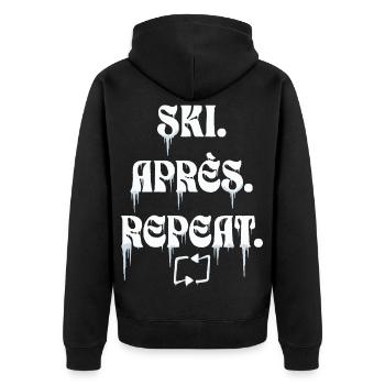 Ski Après Repeat - Veste à capuche bio Premium Unisexe - noir - Dos - Nico (187cm)