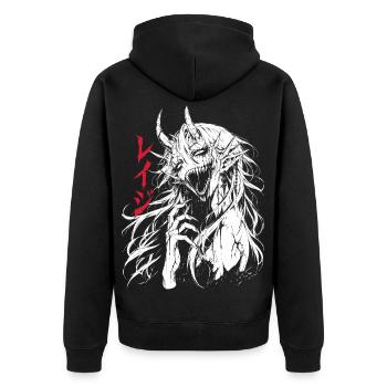 Fille Démoniaque Horreur Effrayante - Veste à capuche bio Premium Unisexe - noir - Dos - Nico (187cm)