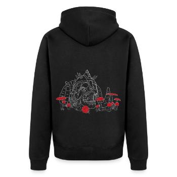 cri silencieux du Viking - Veste à capuche bio Premium Unisexe - noir - Dos - Nico (187cm)