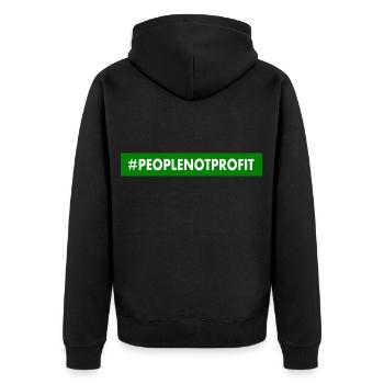 People not profit - Veste à capuche bio Premium Unisexe - noir - Dos - Nico (187cm)