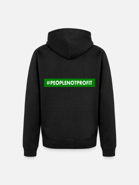 People not profit - Unisex Premium Bio Zip Hoodie - Schwarz