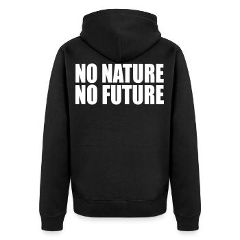 No nature no future - Veste à capuche bio Premium Unisexe - noir - Dos - Nico (187cm)