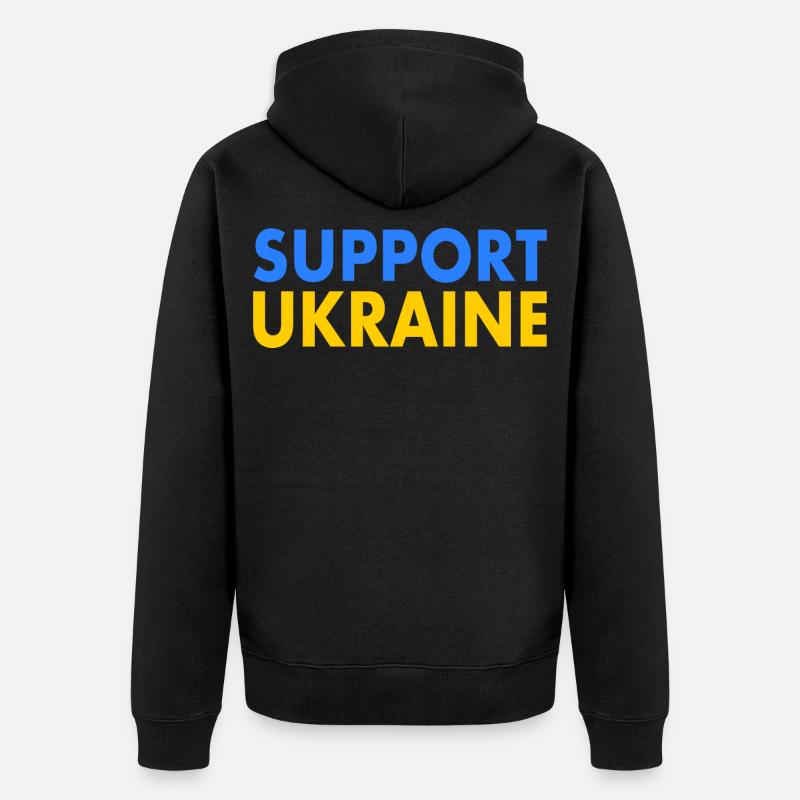 Support ukraine - Veste à capuche bio Premium Unisexe - noir