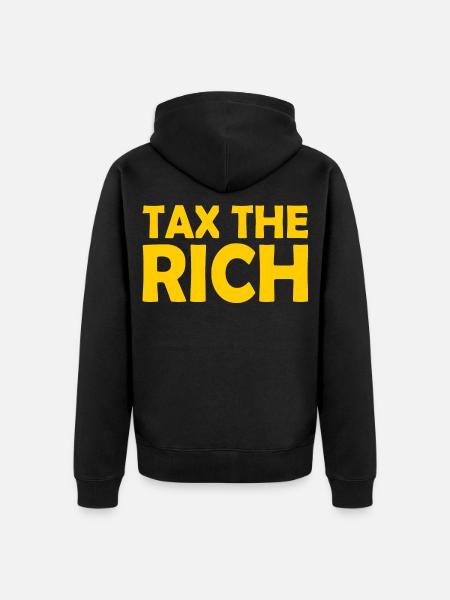 Tax the rich - Unisex Premium Organic Zip Hoodie - black