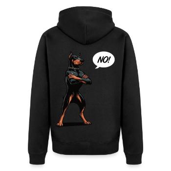 Pas de Doberman Doberman Propriétaire Doberman Holder - Veste à capuche bio Premium Unisexe - noir - Dos - Nico (187cm)