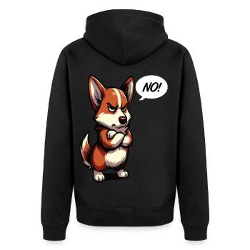 Pas de Corgi Corgi Gallois Corgi Corgi Propriétaire Corgi Corgi - Veste à capuche bio Premium Unisexe - noir - Dos - Nico (187cm)