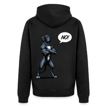 Pas de Dogue Allemand Propriétaire de Dogue Allemand Fan de Dogue Allemand - Veste à capuche bio Premium Unisexe - noir - Dos - Nico (187cm)