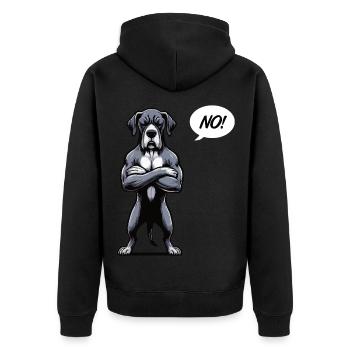 Pas de Dogue Allemand Propriétaire de Dogue Allemand Fan de Dogue Allemand - Veste à capuche bio Premium Unisexe - noir - Dos - Nico (187cm)