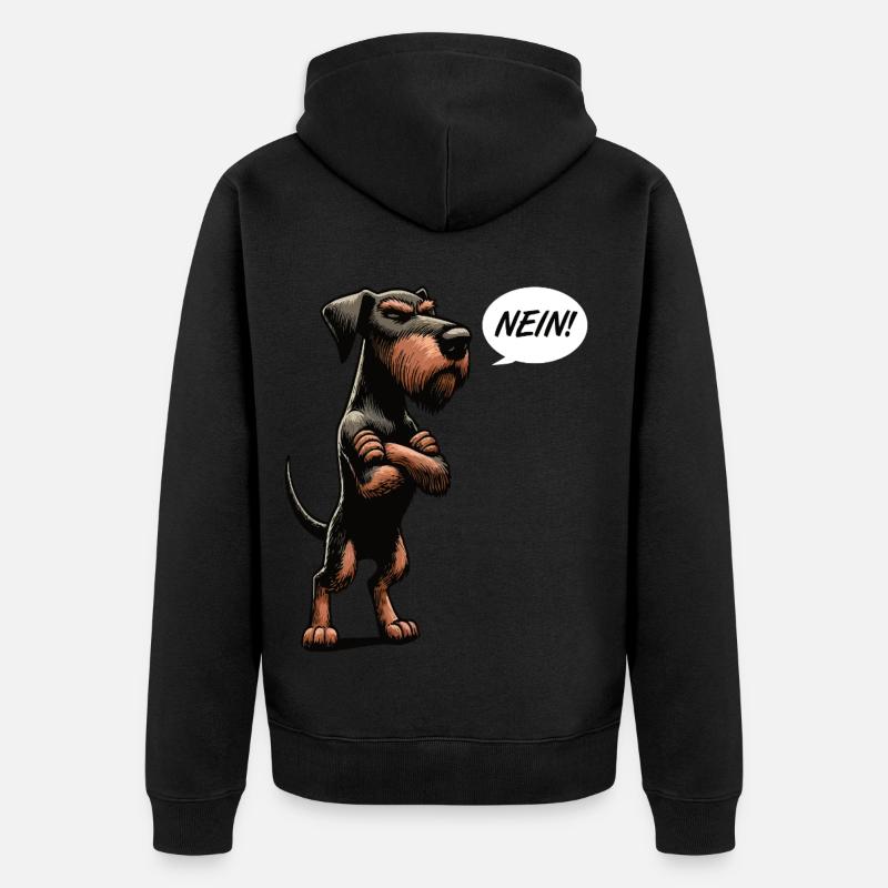 Nein Deutsch Drahthaar Deutsch-Drahthaar Besitzer - Unisex Premium Bio Zip Hoodie - Schwarz