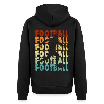 Football joueur de foot cadeau fan de foot vintage - Veste à capuche bio Premium Unisexe - noir - Dos - Nico (187cm)