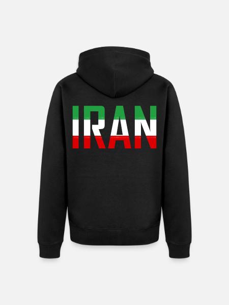 Iran Persia - Unisex Premium Organic Zip Hoodie - black