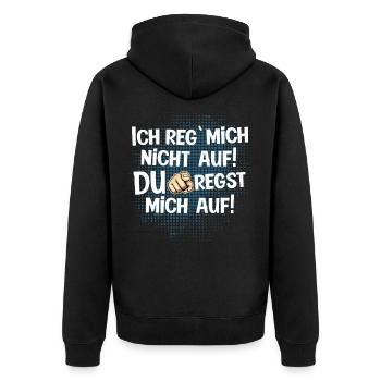 Tu m’as énervé en disant drôle - Veste à capuche bio Premium Unisexe - noir - Dos - Nico (187cm)