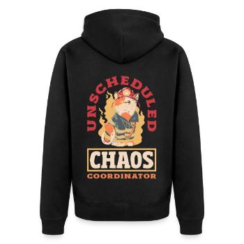 Dumpster Fire Response Team Leader - Unisex Premium Organic Zip Hoodie - black - Back - Nico (187cm)