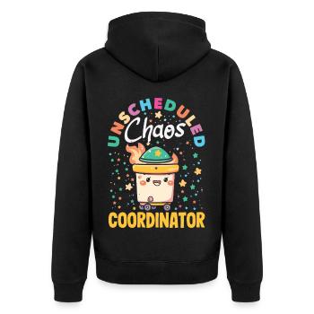 Dumpster Fire Response Team Leader - Unisex Premium Organic Zip Hoodie - black - Back - Nico (187cm)