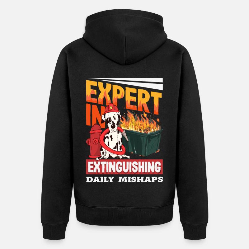 Dumpster Fire Response Team Leader - Unisex Premium Organic Zip Hoodie - black