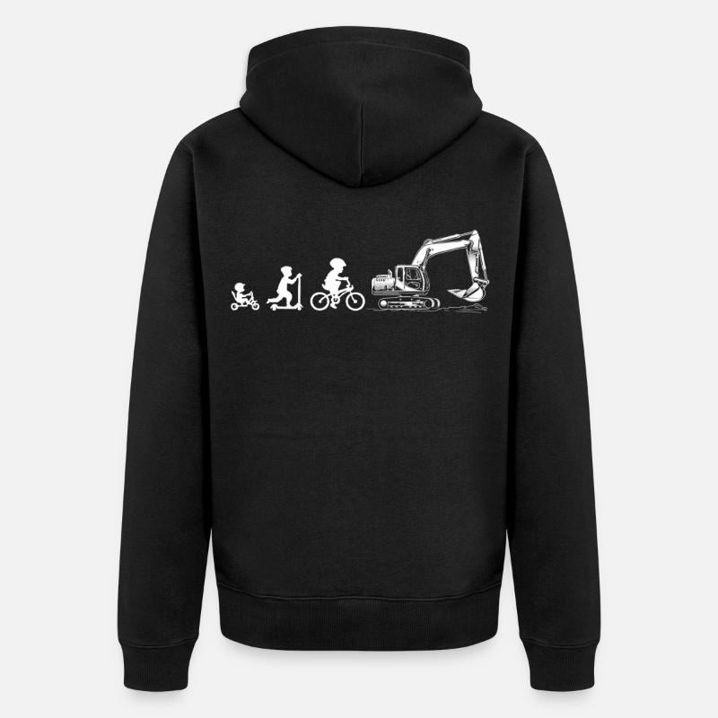 Evolution Amateurs de pelles - Veste à capuche bio Premium Unisexe - noir