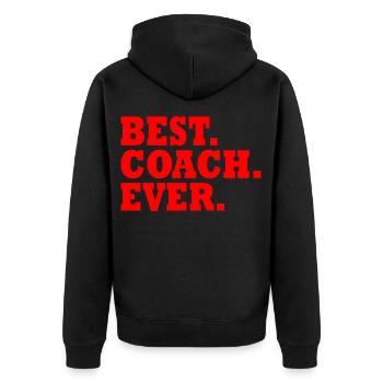 Best coach ever - Veste à capuche bio Premium Unisexe - noir - Dos - Nico (187cm)