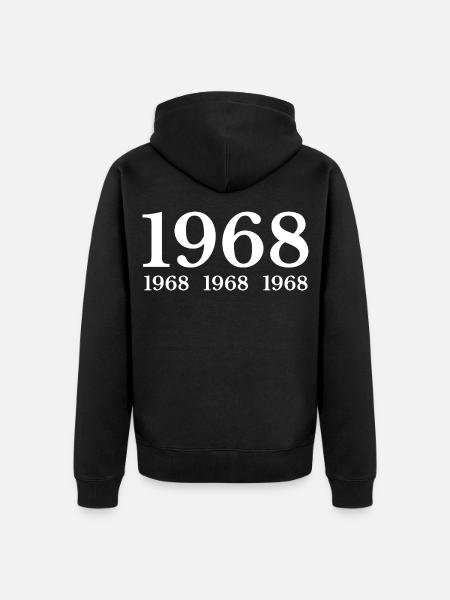 1968 - Unisex Premium Bio Zip Hoodie - Schwarz
