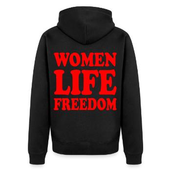Women life freedom - Veste à capuche bio Premium Unisexe - noir - Dos - Nico (187cm)