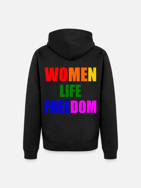 Women life freedom - Unisex Premium Bio Zip Hoodie - Schwarz