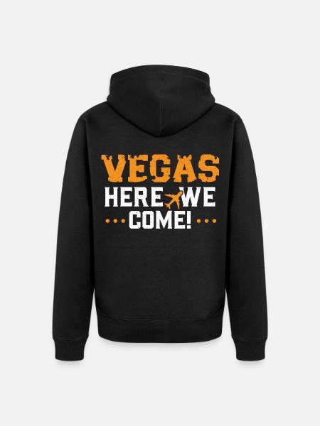 Vegas here we come Las Vegas Nevada LV Strip - Unisex Premium Organic Zip Hoodie - black