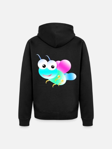 Papillon pastel - Veste à capuche bio Premium Unisexe - noir