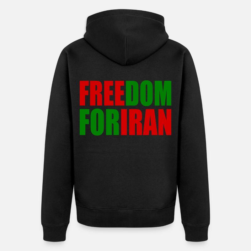 Freedom for iran - Veste à capuche bio Premium Unisexe - noir