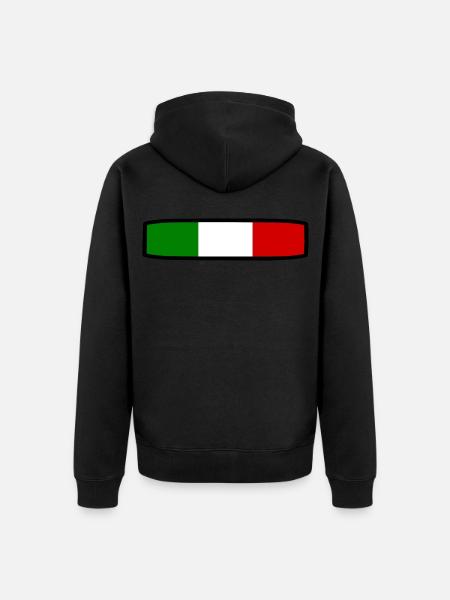 Italy flag - Unisex Premium Organic Zip Hoodie - black