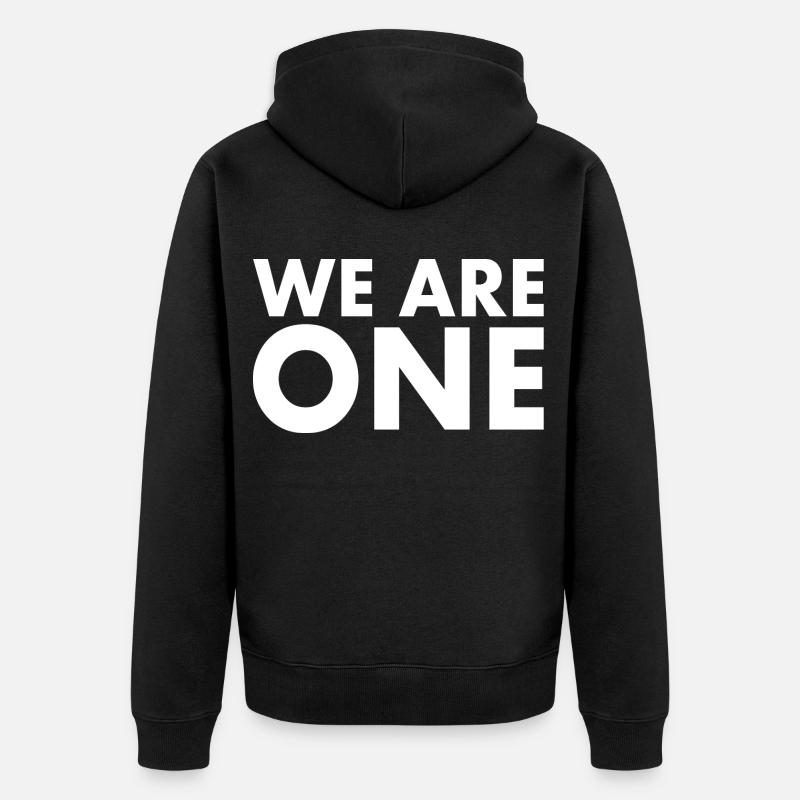 We are one - Unisex Premium Bio Zip Hoodie - Schwarz