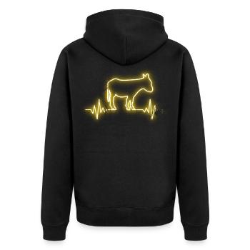 Great donkey motif for donkey friends Funny gift - Unisex Premium Organic Zip Hoodie - black - Back - Nico (187cm)