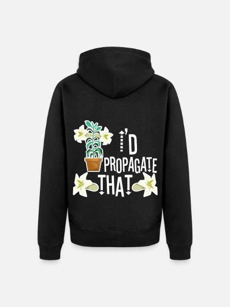 Monstera Mama - Unisex Premium Organic Zip Hoodie - black