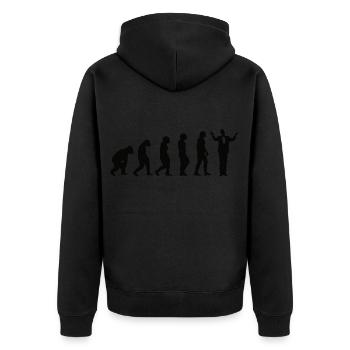Conductors Evolution Music Musicians Band Conductor - Unisex Premium Organic Zip Hoodie - black - Back - Nico (187cm)
