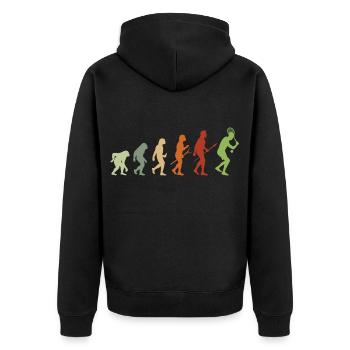 Évolution du tennis - Veste à capuche bio Premium Unisexe - noir - Dos - Nico (187cm)