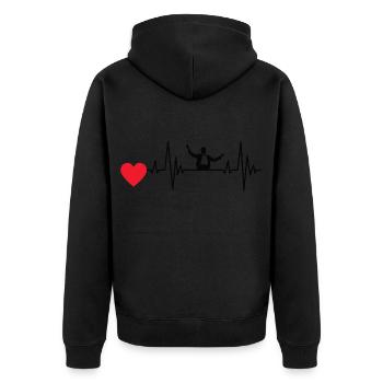 Conductors Heartbeat Conductor Musicians ECG Music - Unisex Premium Organic Zip Hoodie - black - Back - Nico (187cm)
