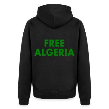 Algérie - Veste à capuche bio Premium Unisexe - noir - Dos - Nico (187cm)