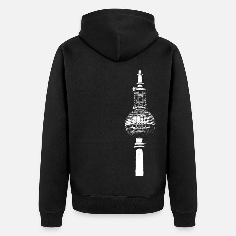 Fernsehturm Berlin Alex - Unisex Premium Bio Zip Hoodie - Schwarz