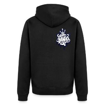 Urbano Graffitischrift - Veste à capuche bio Premium Unisexe - noir - Dos - Nico (187cm)