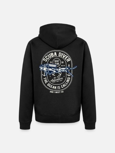 Scuba Diving Diver Diver Shirt Gift - Unisex Premium Organic Zip Hoodie - black