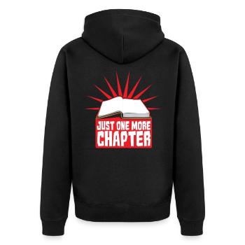 Just one more Chapter - just another chapter - Unisex Premium Organic Zip Hoodie - black - Back - Nico (187cm)