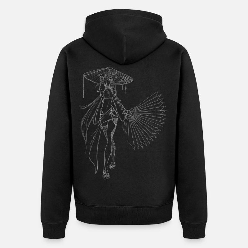 mio blc - Unisex Premium Bio Zip Hoodie - Schwarz
