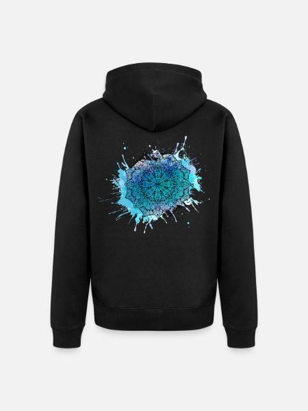 Mandala - Unisex Premium Bio Zip Hoodie - Schwarz