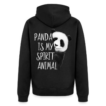 Panda is my spirit Animal favorite animal gift - Unisex Premium Organic Zip Hoodie - black - Back - Nico (187cm)
